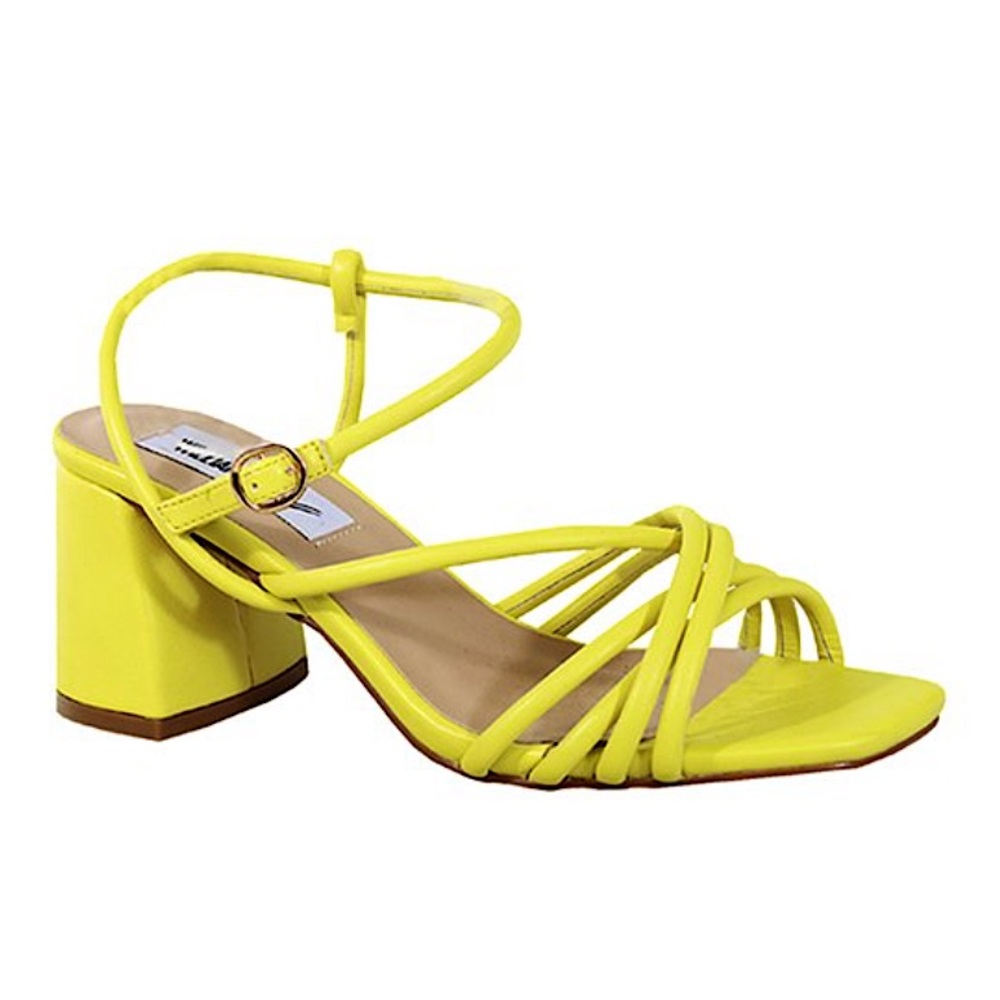 William Rast Comfort Heeled Sandal in Lemon